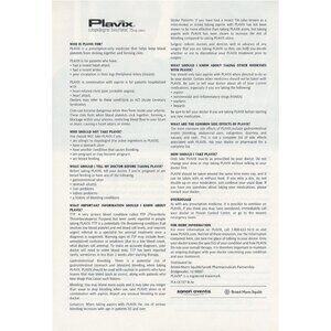 2009 Plavix Drug Information Full Page Brochure Print Ad Original u Bristol-Myer